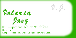 valeria jasz business card